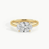 Yellow Gold, Oval, down view