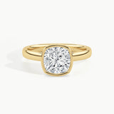Yellow Gold, Cushion, down view
