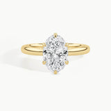 Yellow Gold, Oval, down view