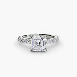 950 Platinum, Asscher, down view