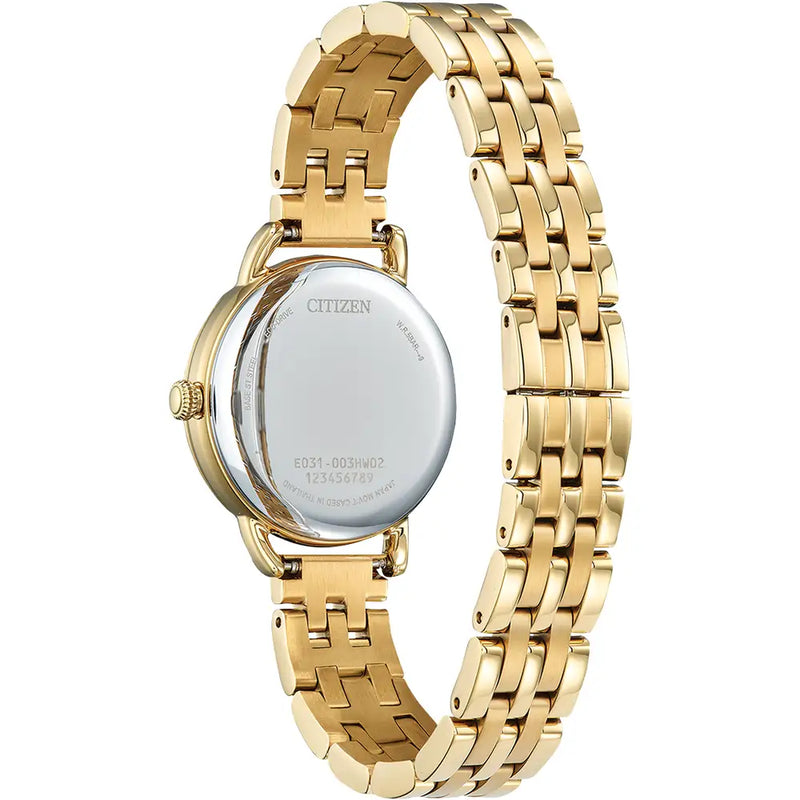 CITIZEN WHITE YELLOW GOLD WATCH