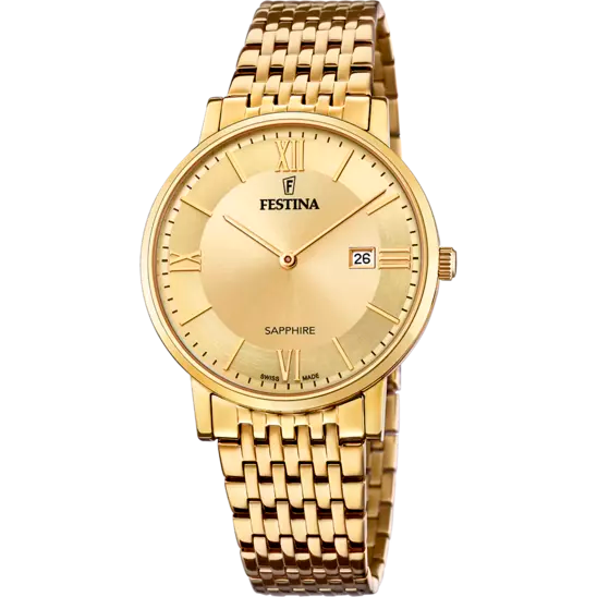 festina full gold watch