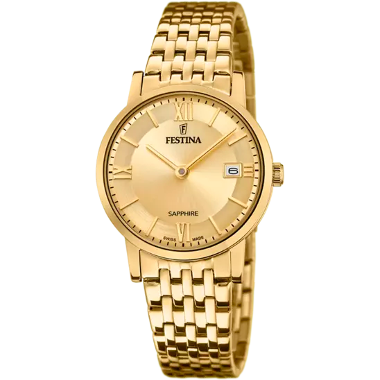 festina full gold watch