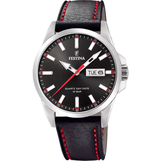 festina red black red watch