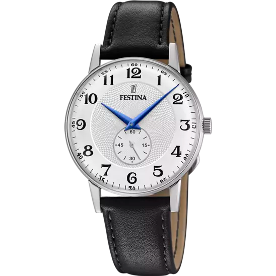 FESTINA SILVER LEATHER WATCH