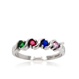 Family Birthstone Light S Ring Silver