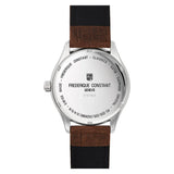 Frederique Constant Classics Quartz brown leather strap bracelet blue dial Watch