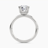 Solitaire With Double Prongs, front view