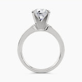 Solitaire With Graduated Channel-Set Straight Shank, front view