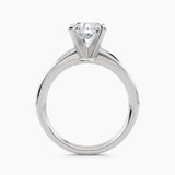 Solitaire With Graduated Channel-Set Swept Shank, front view