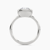Solitaire With Full Bezel Setting And Plain Shank, front view