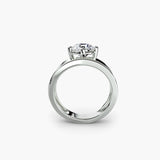 Solitaire With Wide Plain Band, front view