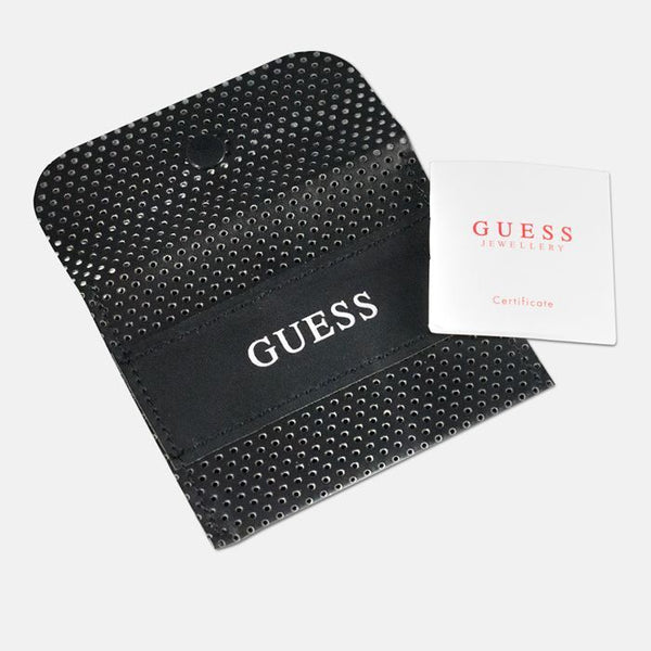 GUESS STEEL MEN'S BLACK CUFFLINKS