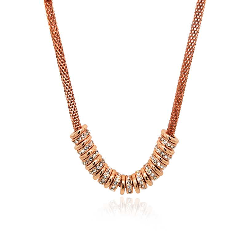 Cristallo di milano rose gold necklace discount