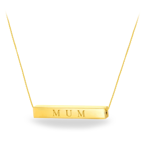 Erin Gold Plated 3D Bar Necklace