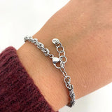 rebecca sterling silver rope bracelet