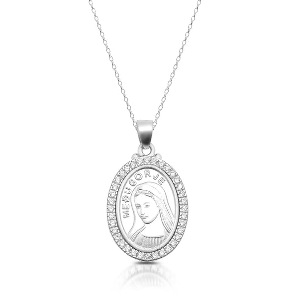 Silver Medugorje CZ Medal