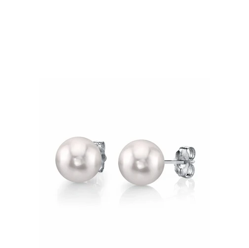 Sterling silver pearl stud earrings