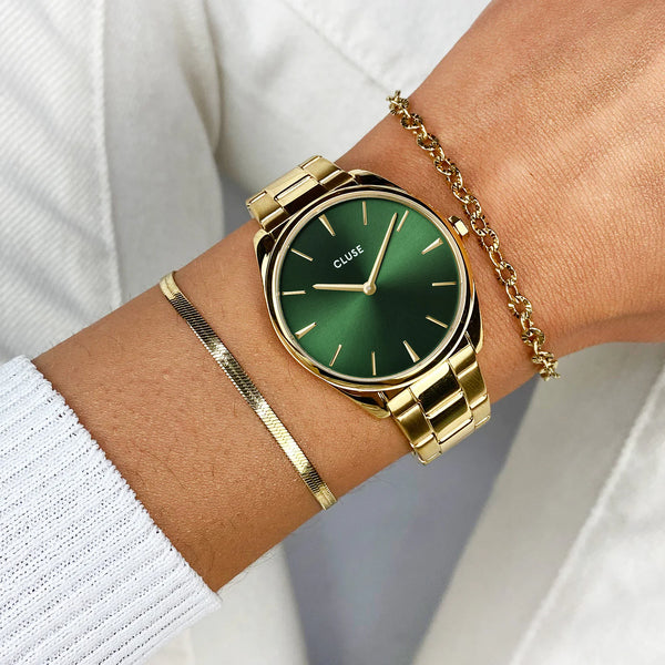 CLUSE Féroce Petite Watch Gold Green WATCH