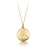 9ct St Christopher Medal & Chain 