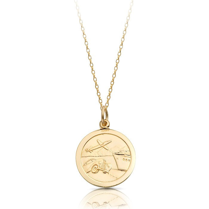 9ct St Christopher Medal & Chain 