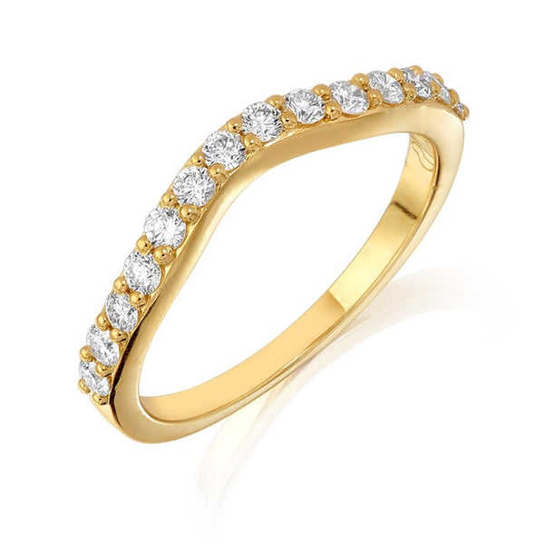 Yellow gold online diamond wedding bands