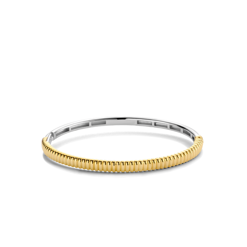 To-Sento-Sterling-Silver-Gold-Plated-Rib-Structure-Bracelet