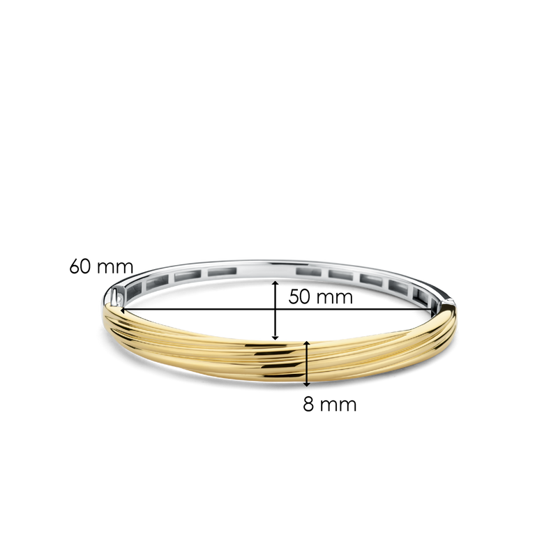 Ti-Sento-Sterling-Silver-Yellow-Gold-Twisted-Style-Bracelet