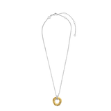 Ti-Sento-Milano-Gold-Plated-Twisted-Circle-Pendant-Necklace-16"-18"-Length