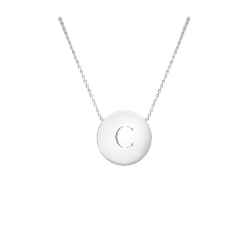 sterling silver disc necklace