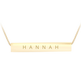 9ct Yellow Gold 3D Bar Necklace