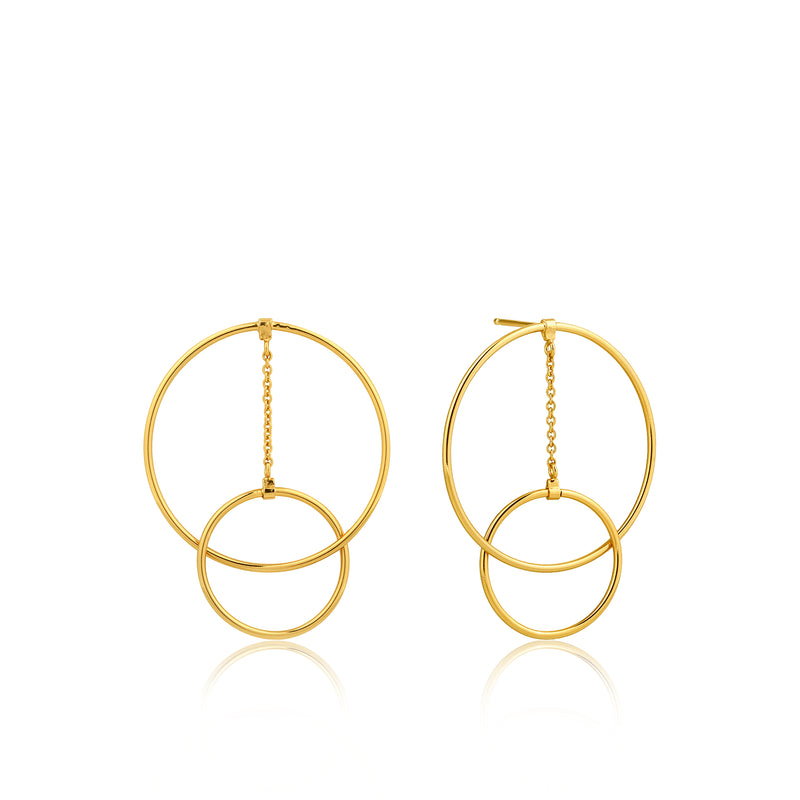 Ania Haie Gold "Modern Front Hoop" Earrings