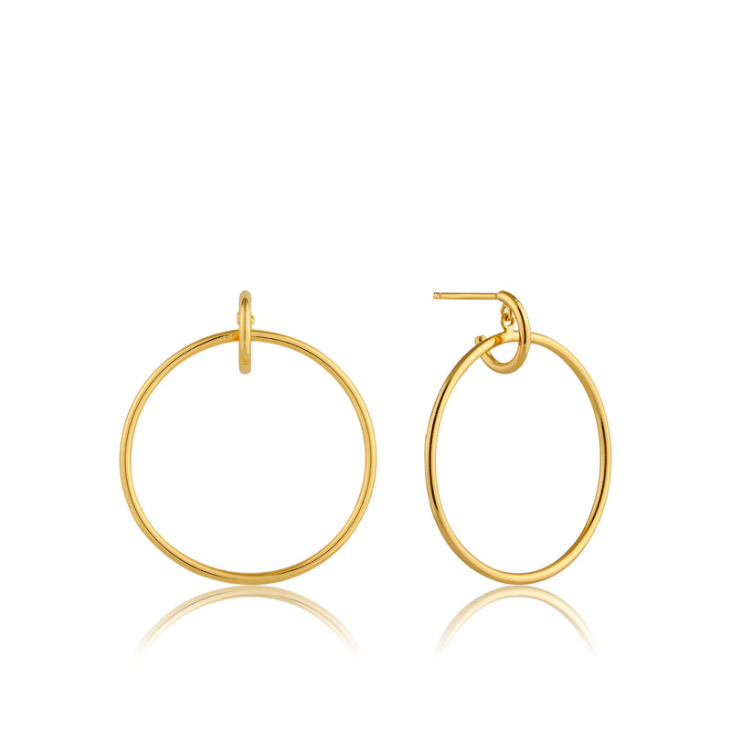 Ania - Haie - Gold - Front - Hoop - Earrings