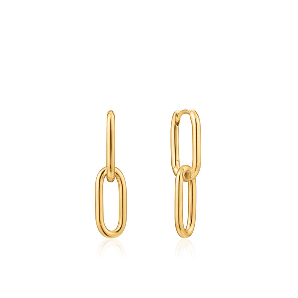 ANIA HAIE GOLD "CABLE LINK STUD" EARRINGS