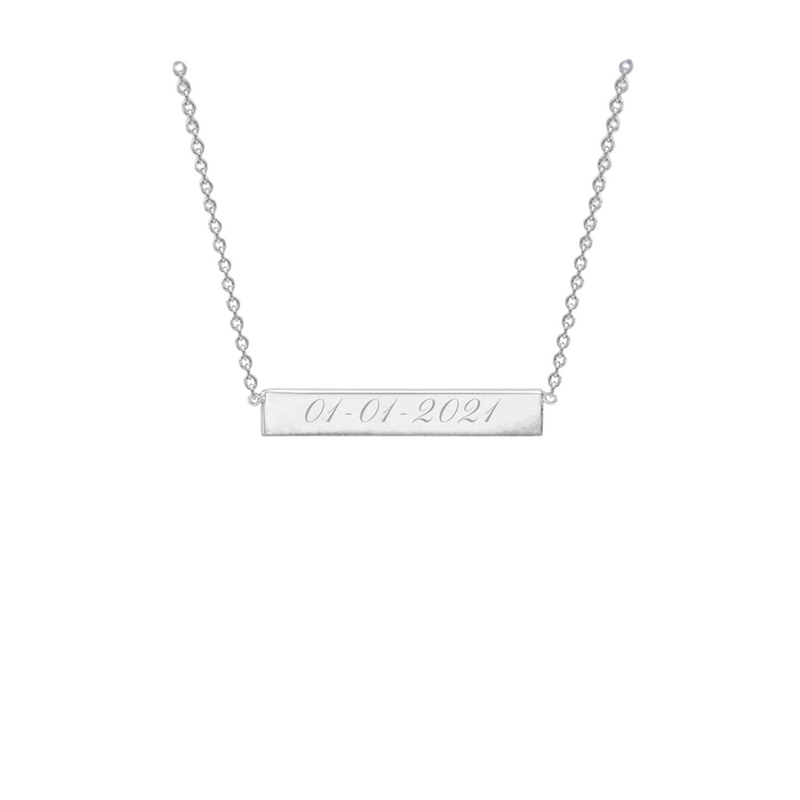 Sterling Silver Horizontal Bar Necklace