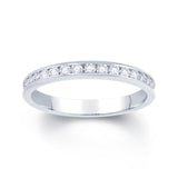 Channel Set 18ct White Gold Wedding Band 65% Spread