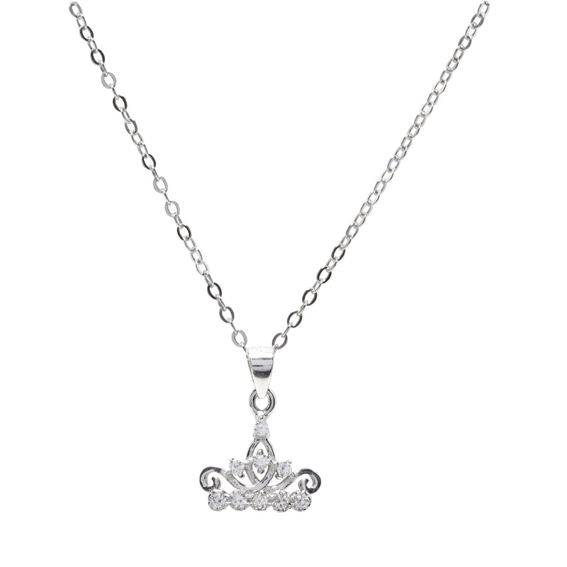 Princess - Crown - Silver - Necklace