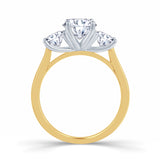 18ct Yellow Gold 3 Stone Engagement Ring with a total diamond weight of 0.80ct