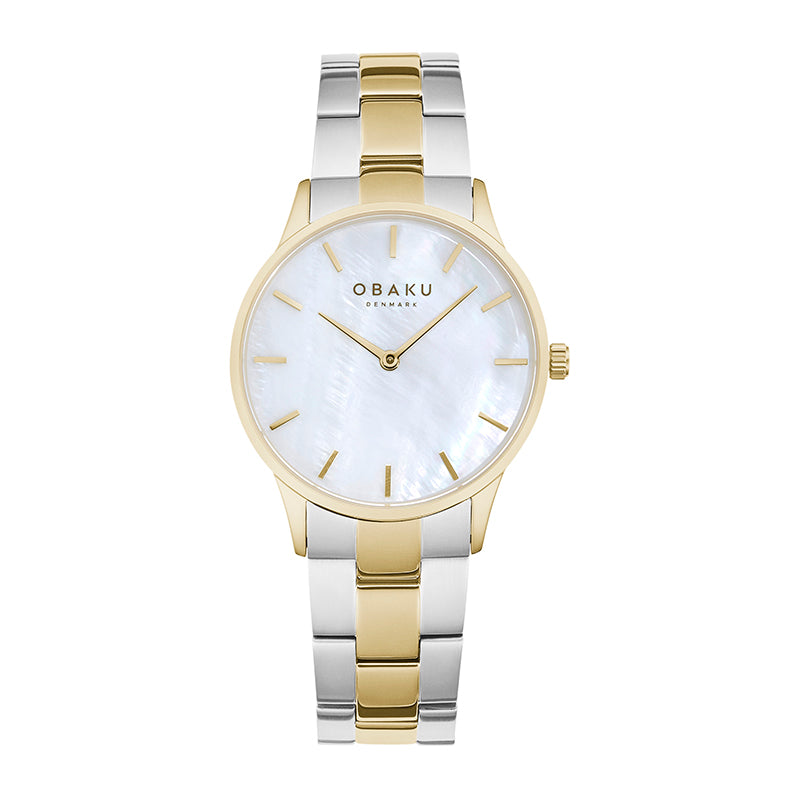 Obaku-Two-Tone-Silver-and-Yellow-Gold-Ladies-Watch