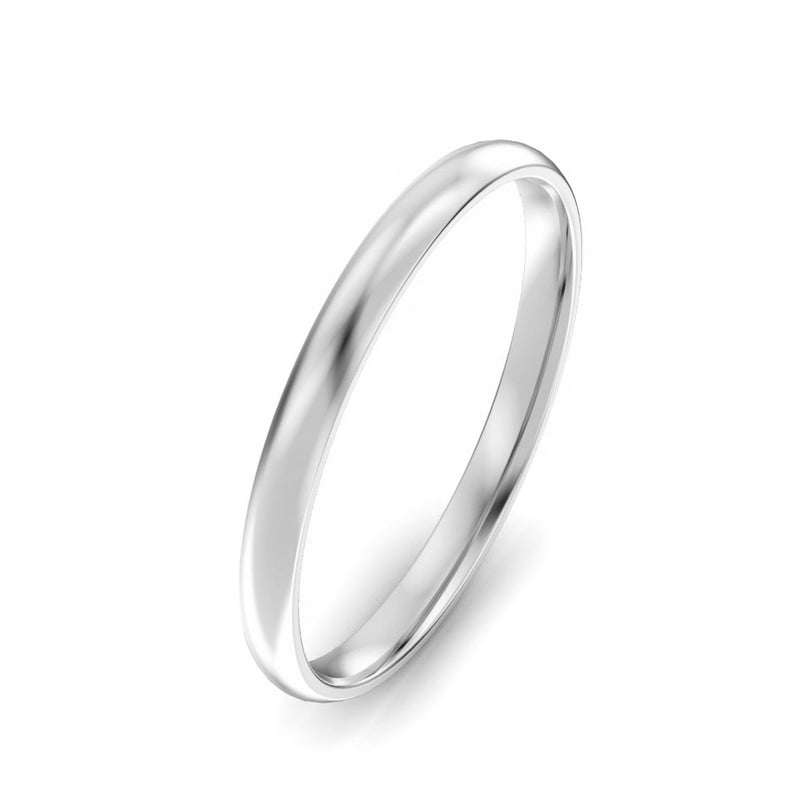 Wedding Rings : 3mm Platinum Plain Wedding Band Ring