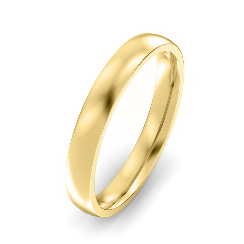 3mm Classic Court Wedding Band - Yellow Gold