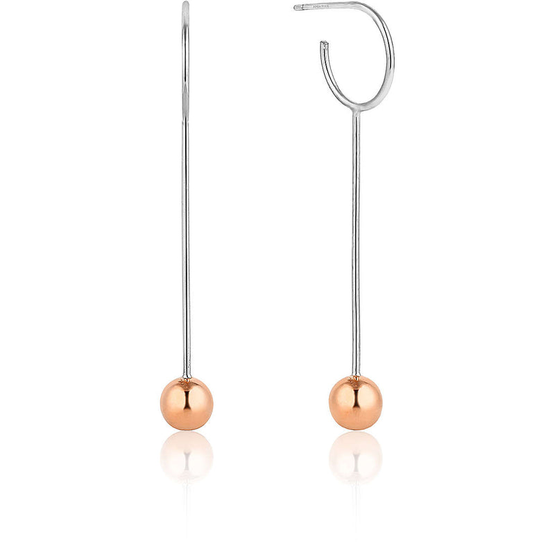 Ania - Haie - Silver - and - rose gold - two - tone - drop - earrings