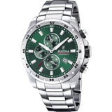 Festina men's watch, with a stainless steel case and a mineral glass fitted with stainless steel strap