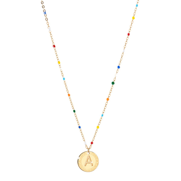 Rebecca - Gold - Plated - Multicolored - Bead - Necklace 