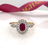 9ct - yellow- gold - ruby - and - diamond - ring